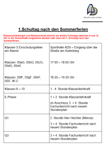 Erster Schultag nach den Sommerferien